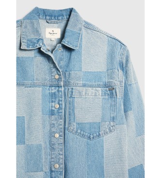 Pepe Jeans Denimowa bluza overshirt w kolorze niebieskim