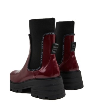 Pepe Jeans Soda Chelsea ankle boots maroon