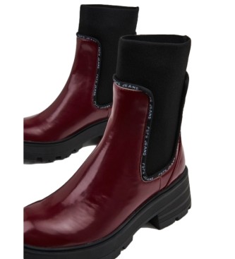 Pepe Jeans Soda Chelsea ankle boots maroon