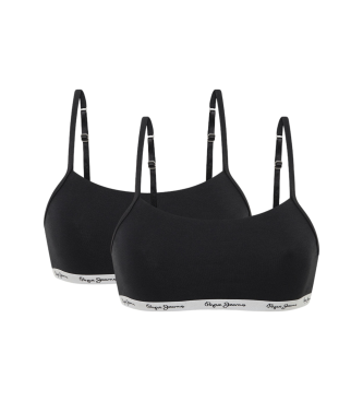 Pepe Jeans Confezione da 2 reggiseni tinta unita neri