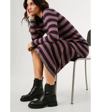 Pepe Jeans Stivaletti in pelle nera Stacy Hug