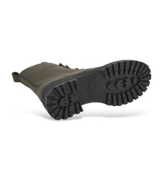 Pepe Jeans Stivaletti Stacy Play in pelle verde 