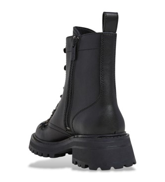 Pepe Jeans Stivaletti Stacy Play in pelle nera