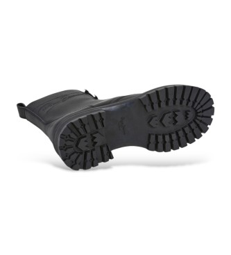Pepe Jeans Stivaletti Stacy Play in pelle nera