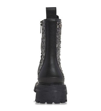 Pepe Jeans Stivaletti Stacy Studs in pelle nera 