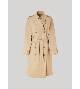 Pepe Jeans Brauner Star Trenchcoat