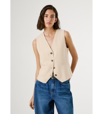 Pepe Jeans Waistcoat Stella beige