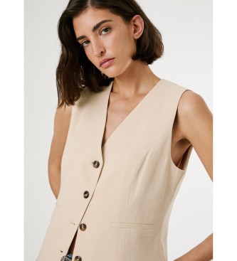 Pepe Jeans Waistcoat Stella beige