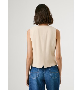 Pepe Jeans Waistcoat Stella beige