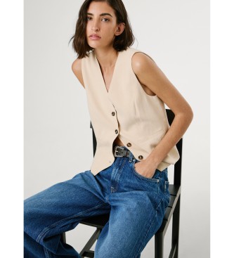 Pepe Jeans Waistcoat Stella beige