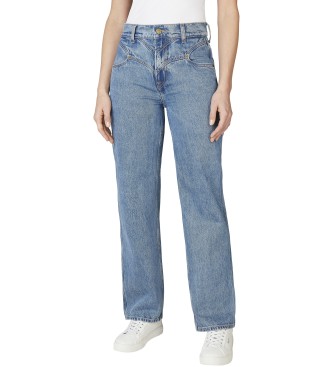 Pepe Jeans Proste jeansy Robyn Western w kolorze niebieskim