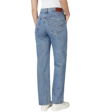 Pepe Jeans Proste jeansy Robyn Western w kolorze niebieskim