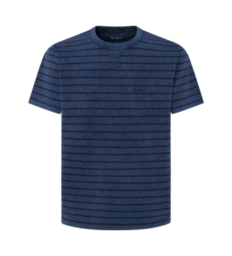 Pepe Jeans T-shirt w paski Silverton granatowy