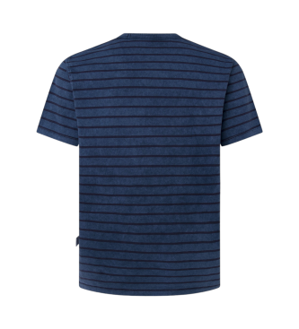 Pepe Jeans T-shirt w paski Silverton granatowy