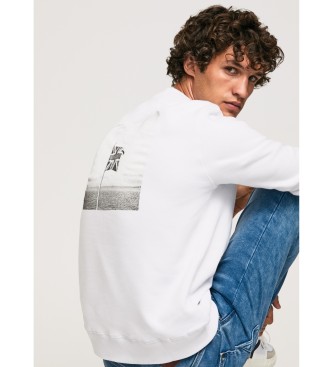 Pepe Jeans Sweatshirt med fotografisk print hvid
