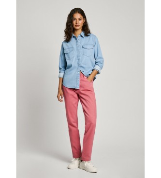 Pepe Jeans Jeans in taps toelopend roze