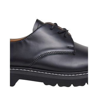 Pepe Jeans Tom Brit sapatos de couro preto