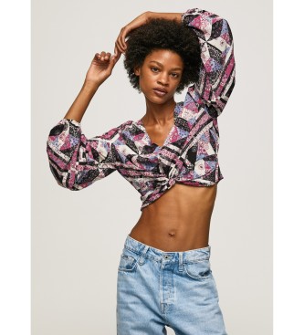 Pepe Jeans Top Fit Cropped Cropped Multicolour Paisley print