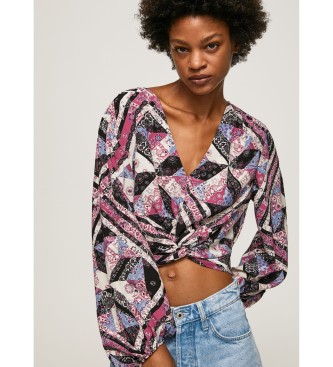 Pepe Jeans Top Fit Cropped Multicolour Paisley impresso