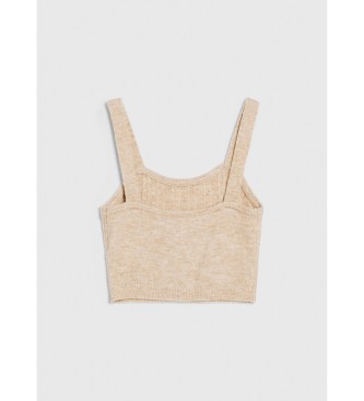 Pepe Jeans Top Knitted Straps beige