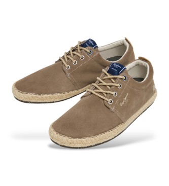 Pepe Jeans Zapatos bluchers de piel Tourist west taupe