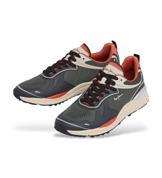 Pepe Jeans Čevlji Trail Tech zelenkasto sivi