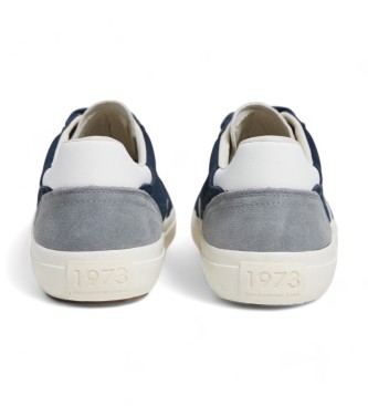 Pepe Jeans Travis Free navy leather trainers