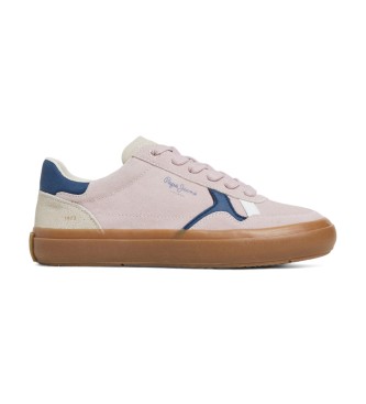 Pepe Jeans Scarpe da ginnastica Travis retr in pelle rosa