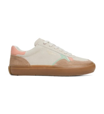 Pepe Jeans Travis Retro - Baskets en cuir blanc cass