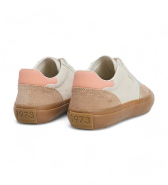 Pepe Jeans Travis Retro - Baskets en cuir blanc cass