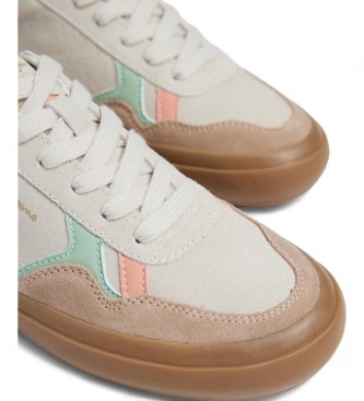 Pepe Jeans Travis Retro off-white trningssko i lder