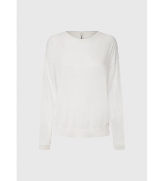 Pepe Jeans Boat Neck Sweater white