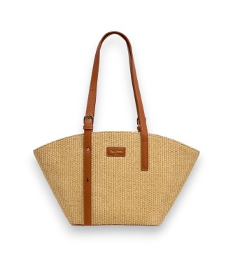 Pepe Jeans Trudy beige shopper bag