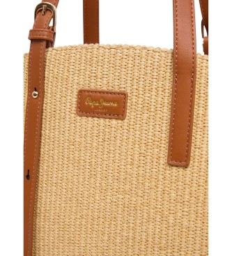 Pepe Jeans Trudy beige shopper bag