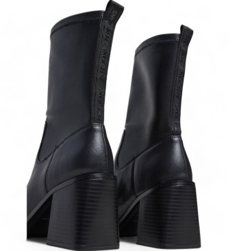 Pepe Jeans Bottines en cuir Twiggy Flex noir