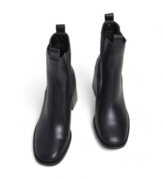 Pepe Jeans Botins Twiggy Urban em pele preto