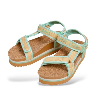 Pepe Jeans Sandale vert d'ambre