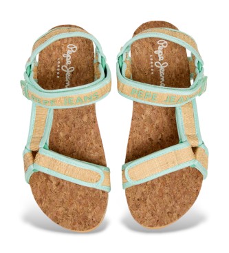 Pepe Jeans Sandale vert d'ambre