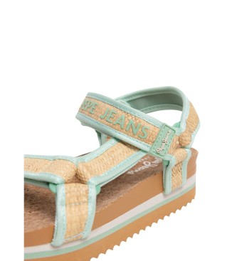 Pepe Jeans Sandale vert d'ambre