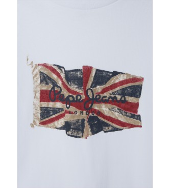Pepe Jeans Union Jack T-shirt white