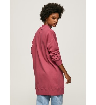 Pepe Jeans Red Logo Sweatshirt Dress 