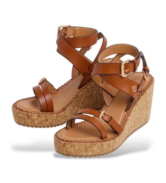 Pepe Jeans Rjave sandale Wayna