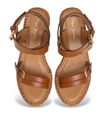 Pepe Jeans Rjave sandale Wayna