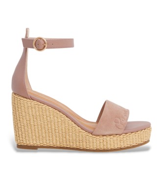 Pepe Jeans Sandali in pelle rosa Wayna Log