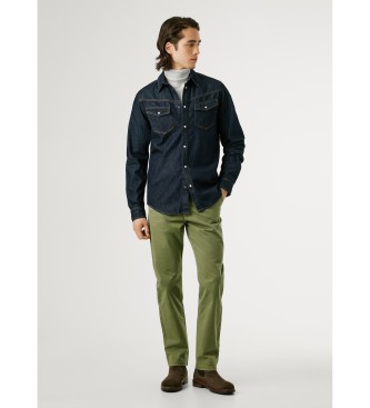 Pepe Jeans Camisa Western Rinse marino