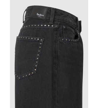 Pepe Jeans Jeans med bred pasform og medium hjde, sort 