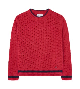 Pepe Jeans Czerwony sweter Wilone