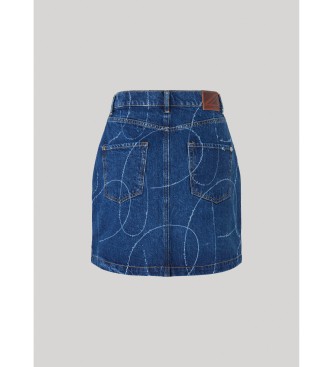 Pepe Jeans Niebieska spódnica z logo Winnie