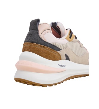 Pepe Jeans Sapatilhas de couro bege Wislow Sweet