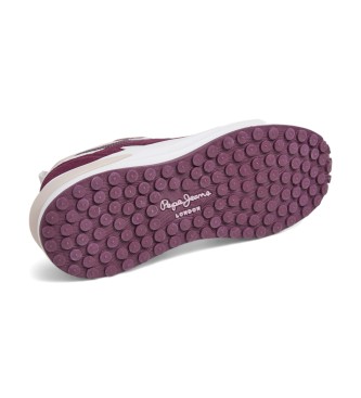 Pepe Jeans Pantoufles en cuir lilas Winslow Urban